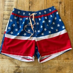 NWOT Chubbies men’s patriotic swim trunks size Medium
